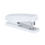 Cucitrice in plastica con finitura opaca resistente da personalizzare color bianco prima vista