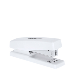 Cucitrice in plastica con finitura opaca resistente da personalizzare vista area di stampa