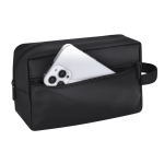 Necessaire multiuso con maniglia in pelle sintetica e tasca frontale terza vista