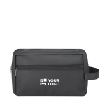 Necessaire multiuso con maniglia in pelle sintetica e tasca frontale vista area di stampa