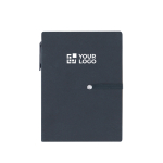 Blocco note A6 con fogli per appunti, note adesive e penna vista area di stampa