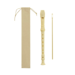 Flauto smontabile in 3 parti in plastica con custodia in non-woven color naturale prima vista