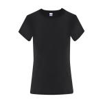 T-shirt da donna in cotone a manica corta 150 g/m² color nero prima vista