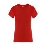 T-shirt da donna in cotone a manica corta 150 g/m² color rosso prima vista
