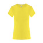T-shirt da donna in cotone a manica corta 150 g/m² color giallo prima vista