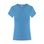 T-shirt da donna in cotone a manica corta 150 g/m² color turchese prima vista