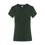 T-shirt da donna in cotone a manica corta 150 g/m² color verde bottiglia prima vista