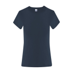 T-shirt da donna in cotone a manica corta 150 g/m² color blu mare prima vista