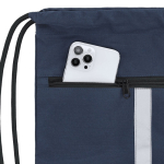 Zaino a sacca in RPET con tasca frontale e fascia riflettente sesta vista