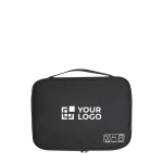 Astuccio organizer grande in RPET con tasche multiple vista area di stampa
