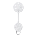 Ventilatore multiposizione 360° con ventosa per fissare il cellulare color bianco prima vista