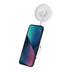 Ventilatore multiposizione 360° con magnete per fissare il cellulare seconda vista