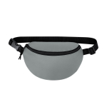 Marsupio in pelle sintetica con zip e cinghia regolabile color grigio prima vista
