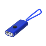 Torcia in alluminio riciclato con 3 LED e manico in silicone color blu prima vista