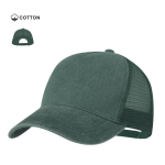 Cappellino a 5 pannelli effetto lavato con rete traspirante regolabile