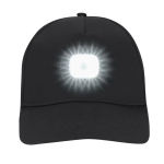 Cappellino a 5 pannelli in poliestere con torcia estraibile a 4 LED 200mAh seconda vista
