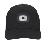 Cappellino a 5 pannelli in poliestere con torcia estraibile a 4 LED 200mAh terza vista