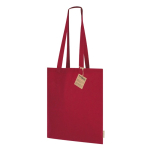 Borsa in cotone riciclato con manici lunghi 140 g/m2 seconda vista