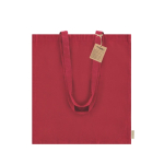 Borsa in cotone riciclato con manici lunghi 140 g/m2 terza vista