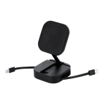 Cavo di ricarica 2 in 1 in plastica con supporto magnetico 60W color nero prima vista