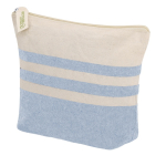Necessaire in cotone riciclato a righe con zip 180 g/m² seconda vista