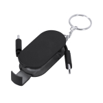 Cavo di ricarica portachiavi retrattile con supporto per smartphone 60W quarta vista