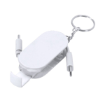 Cavo di ricarica portachiavi retrattile con supporto per smartphone 60W quinta vista