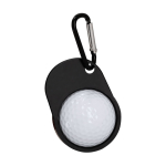 Portachiavi con moschettone e design cappellino da golf con pallina color nero prima vista