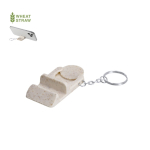 Portachiavi supporto in fibra di grano con moneta per carrello