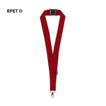 Lanyard classico in poliestere riciclato con chiusura di sicurezza