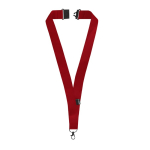 Lanyard classico in poliestere riciclato con chiusura di sicurezza seconda vista