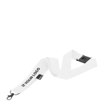 Lanyard classico in poliestere riciclato con chiusura di sicurezza vista area di stampa