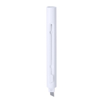 Penna cutter in plastica con finitura opaca e inchiostro blu color bianco prima vista