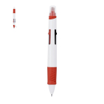 Penna a 4 colori con evidenziatore integrato e cappuccio