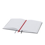 Taccuino A5 con copertina rigida, 3 segnapagina e pagine a righe terza vista