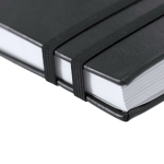 Taccuino A5 con copertina rigida, 3 segnapagina e pagine a righe settima vista