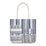 Set borsa mare, beauty case e pareo coordinati in cotone 180 g/m² color blu mare prima vista