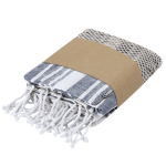 Set borsa mare, beauty case e pareo coordinati in cotone 180 g/m² vista con scatola