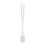Lanyard estensibile con portabadge removibile e clip color bianco prima vista