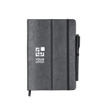 Taccuino A5 con lavagnetta e supporto in pelle sintetica con fogli a righe vista area di stampa