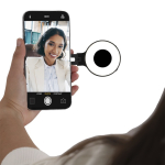 Anello di luce LED con aggancio magnetico a smartphone o computer sesta vista
