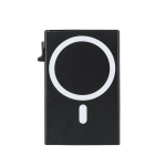 Portacarte in alluminio con supporto magnetico e blocco RFID color nero prima vista