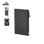 Portacarte in alluminio con supporto magnetico e blocco RFID