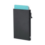 Portacarte in alluminio con supporto magnetico e blocco RFID terza vista