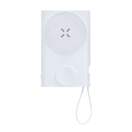 Batteria esterna magnetica con ricarica wireless 10.000mAh color bianco prima vista