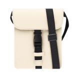 Borsa a tracolla in pelle sintetica con tasca centrale e chiusura a fibbia seconda vista