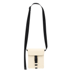 Borsa a tracolla in pelle sintetica con tasca centrale e chiusura a fibbia terza vista