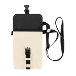 Borsa a tracolla in pelle sintetica con tasca centrale e chiusura a fibbia quarta vista