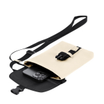 Borsa a tracolla in pelle sintetica con tasca centrale e chiusura a fibbia quinta vista