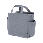 Borsa frigo termica in poliestere con manici e tasche color grigio prima vista